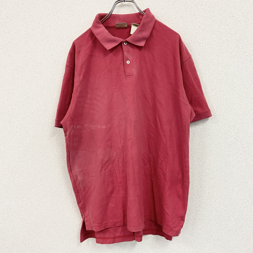 L.L.Bean　エルエルビーン　半袖ポロシャツ　刺ロゴ　赤　レッド　Lサイズ　古着