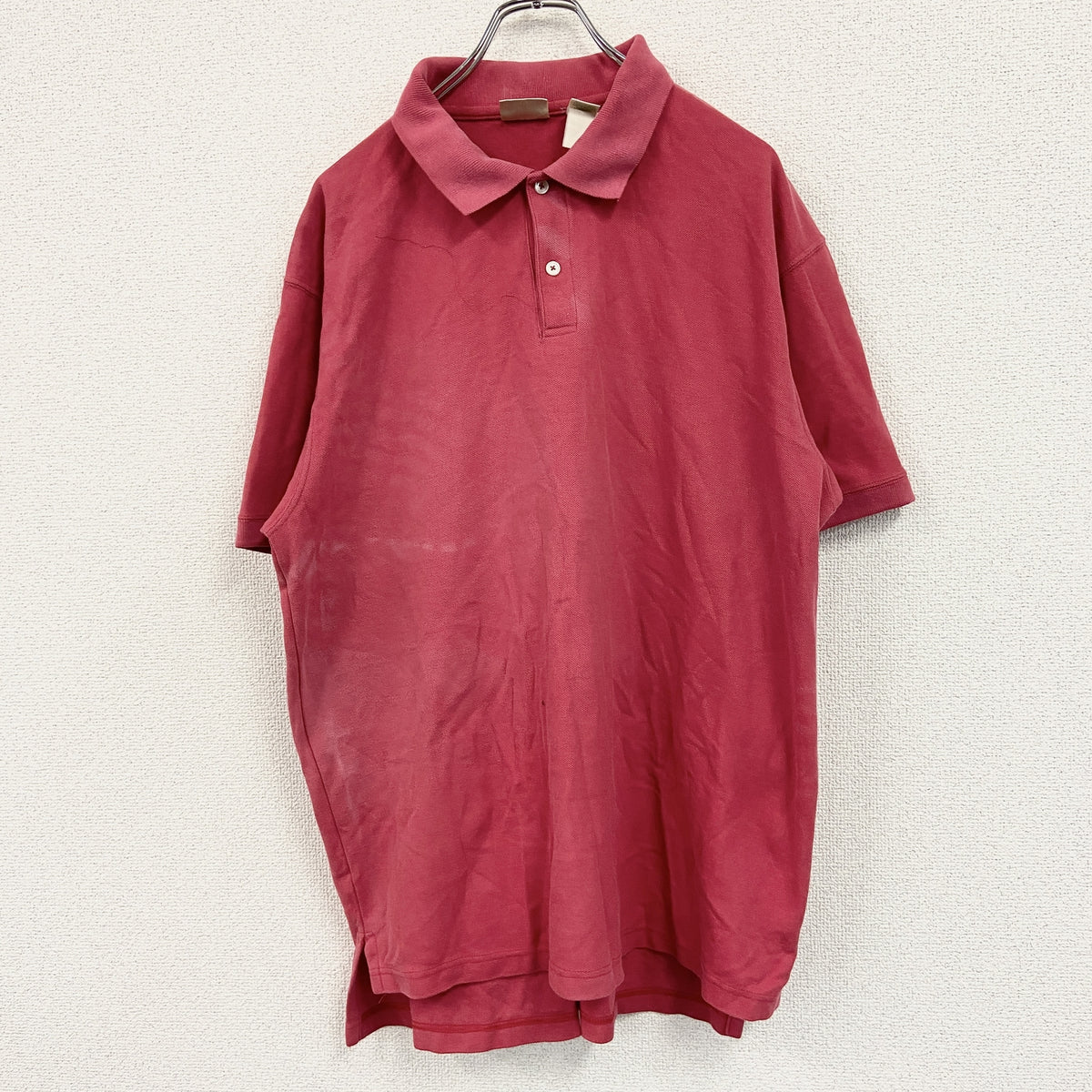 L.L.Bean　エルエルビーン　半袖ポロシャツ　刺ロゴ　赤　レッド　Lサイズ　古着