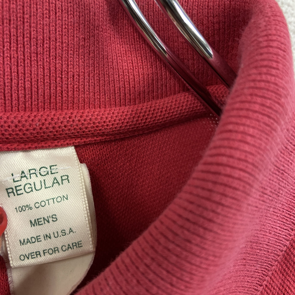 L.L.Bean　エルエルビーン　半袖ポロシャツ　刺ロゴ　赤　レッド　Lサイズ　古着