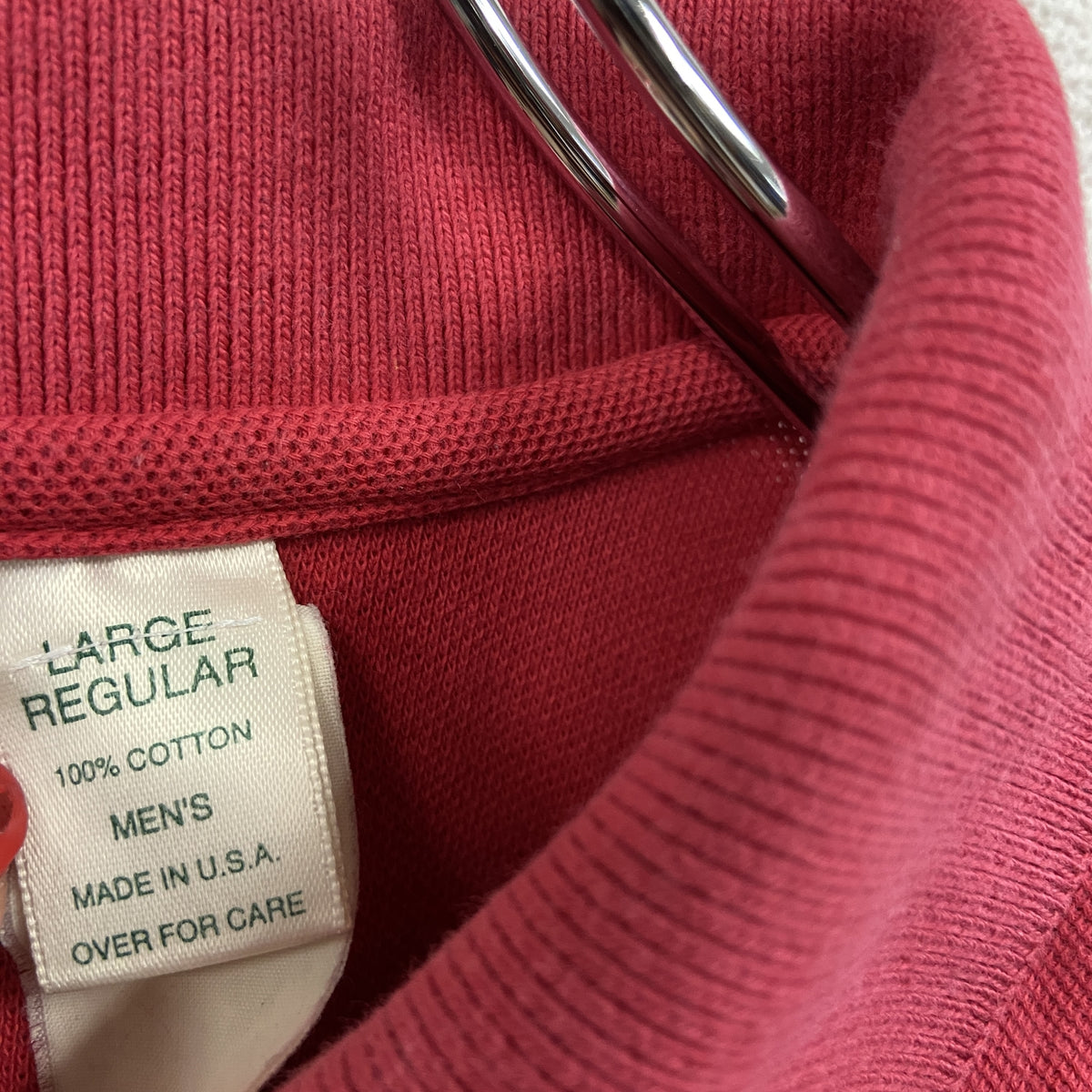 L.L.Bean　エルエルビーン　半袖ポロシャツ　刺ロゴ　赤　レッド　Lサイズ　古着