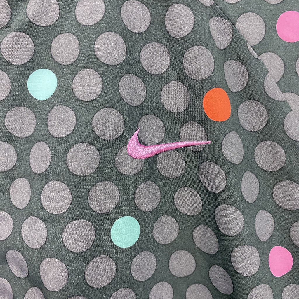 NIKE　ナイキ　フルジップパーカー　ドット　水玉　ダークグレー　Sサイズ　古着