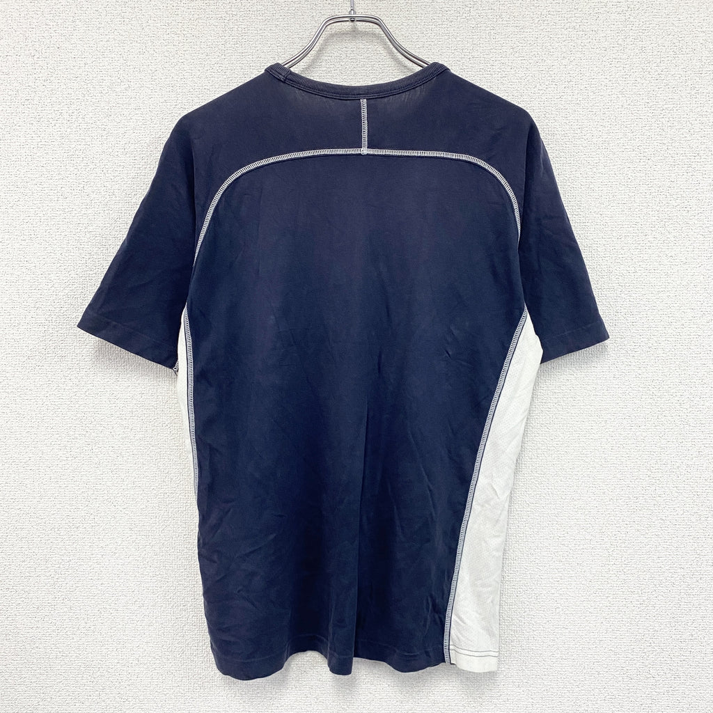 NIKE　ナイキ　半袖Tシャツ　ラグランスリーブ　スウッシュ　紺　ネイビー　Lサイズ　古着