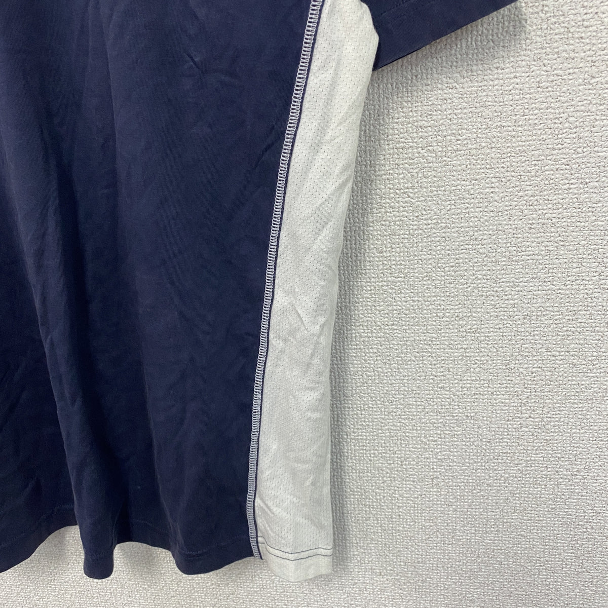 NIKE　ナイキ　半袖Tシャツ　ラグランスリーブ　スウッシュ　紺　ネイビー　Lサイズ　古着