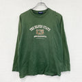 OLD UNIQLO　オールドユニクロ　長袖プリントTシャツ/ロンT　緑　グリーン　Mサイズ　古着