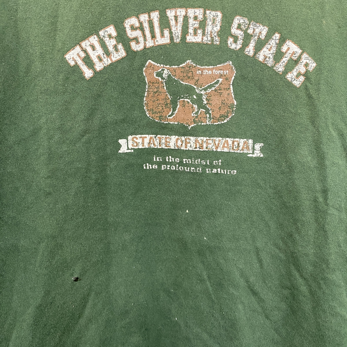 OLD UNIQLO　オールドユニクロ　長袖プリントTシャツ/ロンT　緑　グリーン　Mサイズ　古着