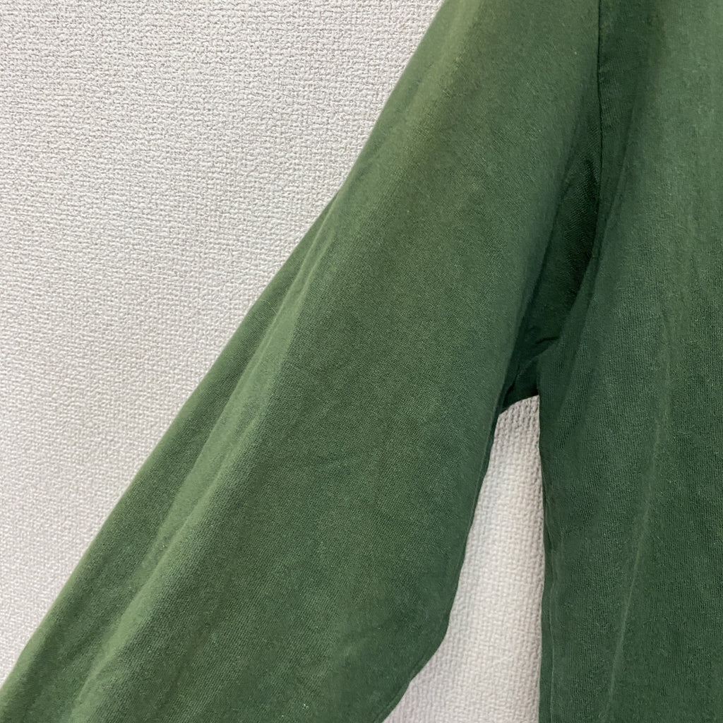 OLD UNIQLO　オールドユニクロ　長袖プリントTシャツ/ロンT　緑　グリーン　Mサイズ　古着