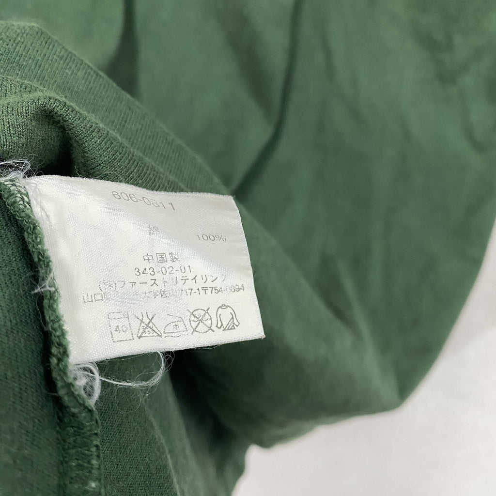 OLD UNIQLO　オールドユニクロ　長袖プリントTシャツ/ロンT　緑　グリーン　Mサイズ　古着