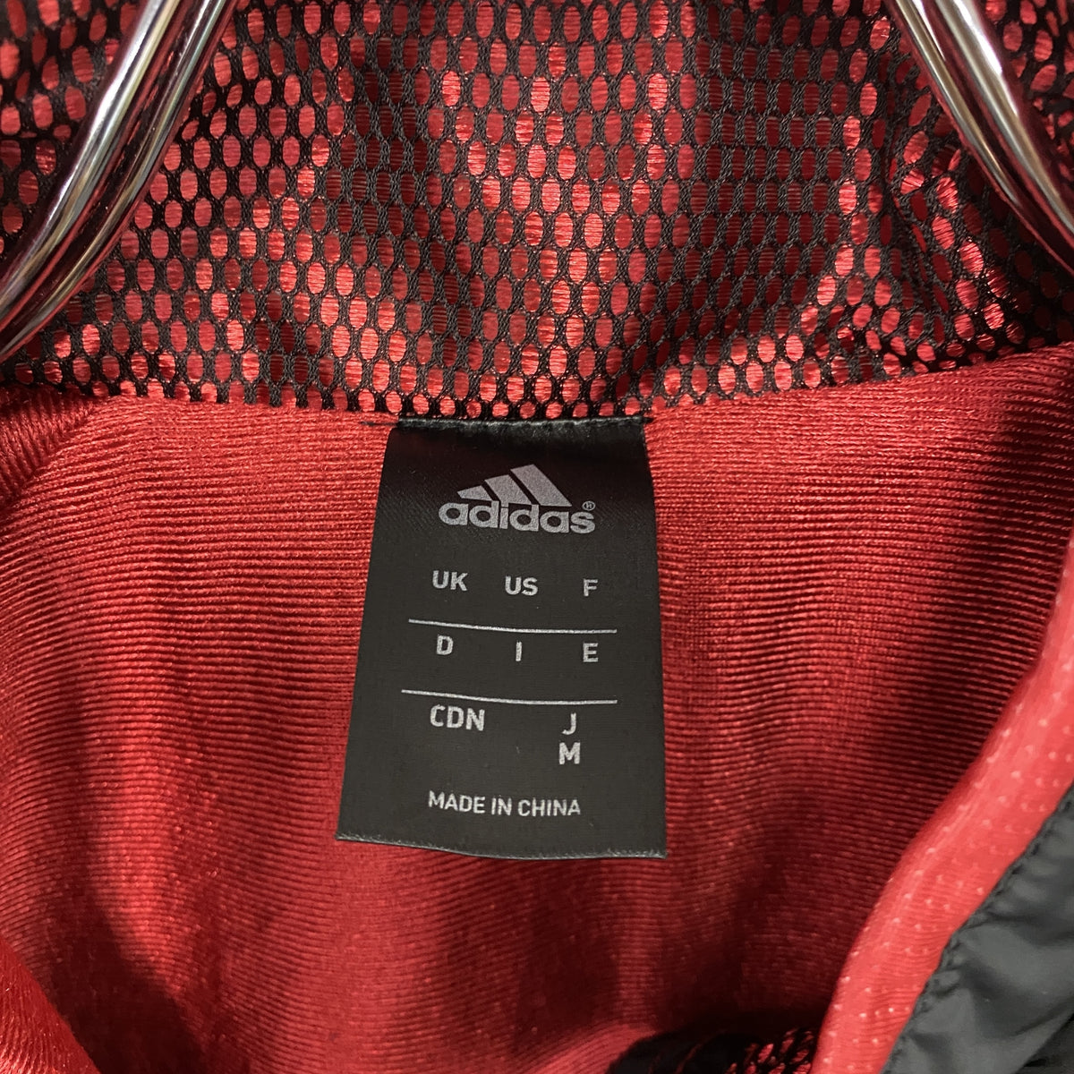 adidas　アディダス　フルジップジャケット/ウィンドブレーカー　黒　ブラック　Mサイズ　古着