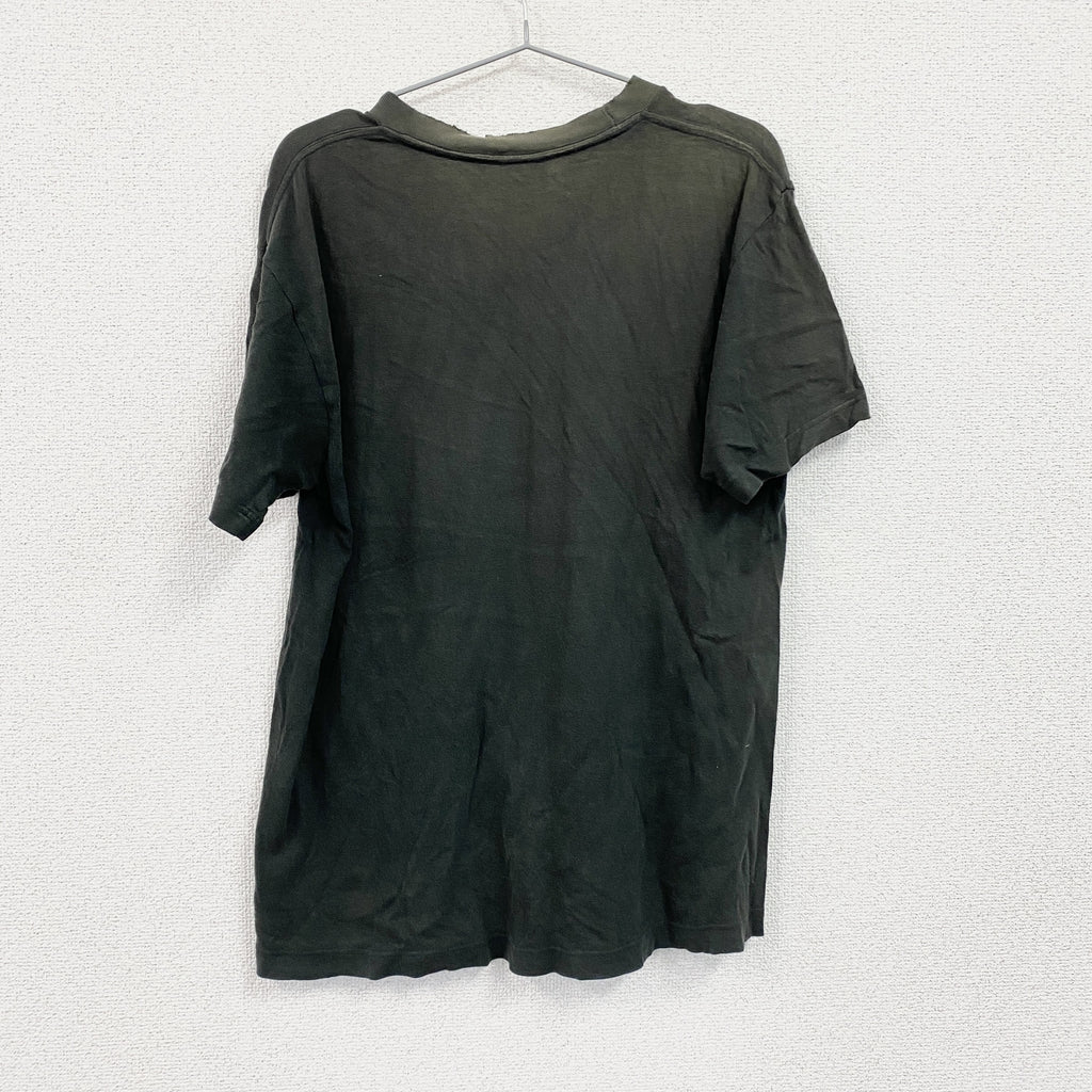 西城秀樹　半袖プリントTシャツ　フェード　黒　ブラック　古着