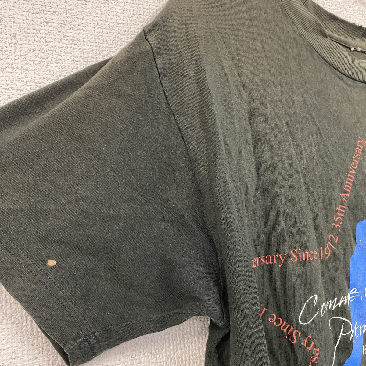 西城秀樹　半袖プリントTシャツ　フェード　黒　ブラック　古着