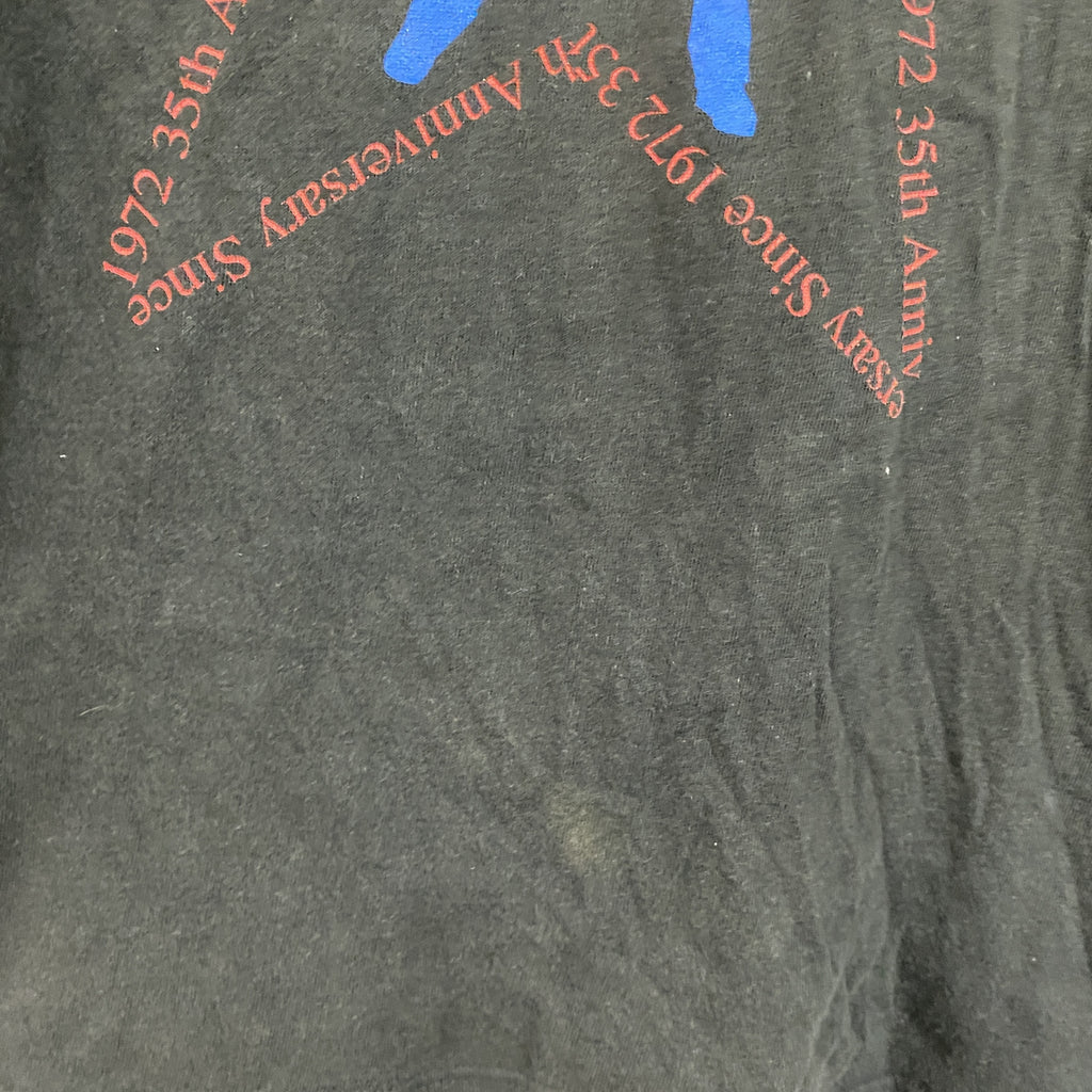 西城秀樹　半袖プリントTシャツ　フェード　黒　ブラック　古着