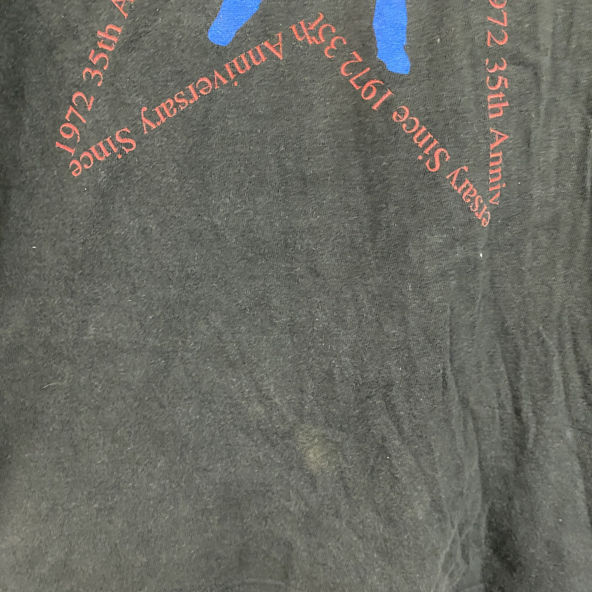 西城秀樹　半袖プリントTシャツ　フェード　黒　ブラック　古着
