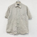 OLD UNIQLO　オールドユニクロ　半袖シャツ　チェック柄　ベージュ　Lサイズ　古着