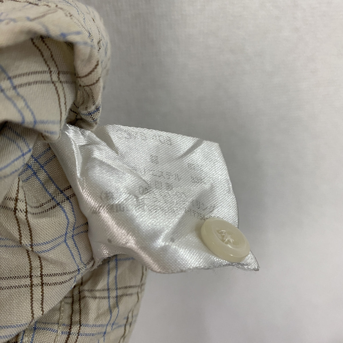OLD UNIQLO　オールドユニクロ　半袖シャツ　チェック柄　ベージュ　Lサイズ　古着