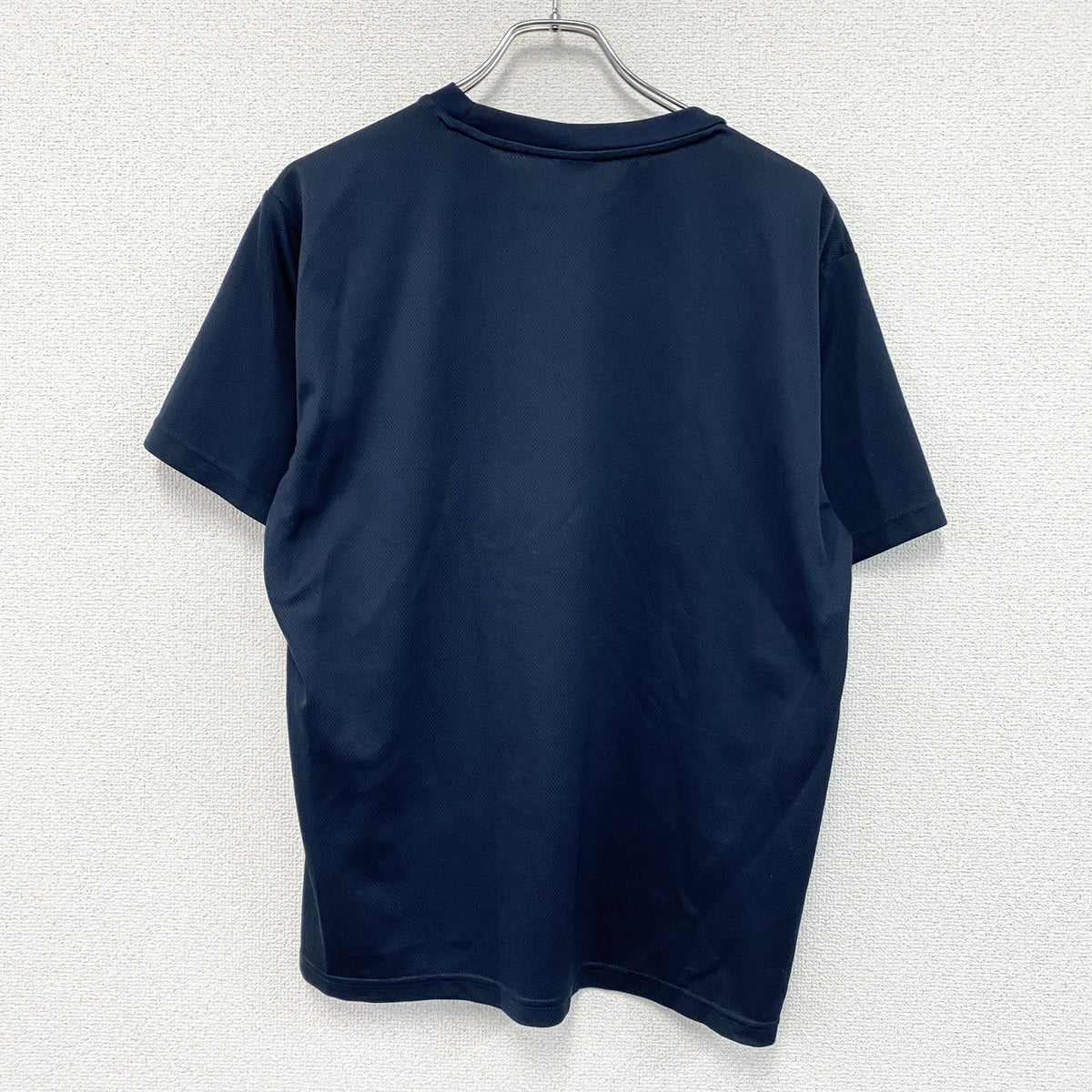 adidas　アディダス　クルーネック半袖Tシャツ　パフォーマンスロゴ　紺　ネイビード　Oサイズ　古着