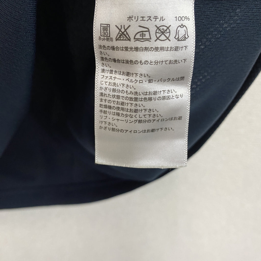 adidas　アディダス　クルーネック半袖Tシャツ　パフォーマンスロゴ　紺　ネイビード　Oサイズ　古着