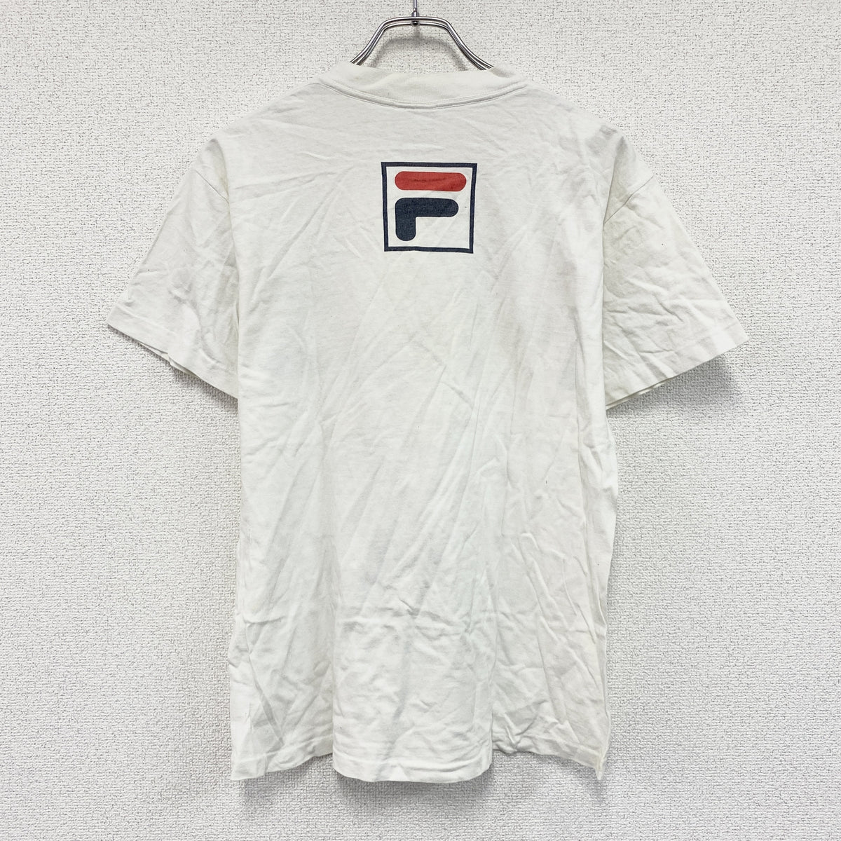 FILA　フィラ　半袖プリントTシャツ　シングルステッチ　ヴィンテージ　白　ホワイト　Sサイズ　古着