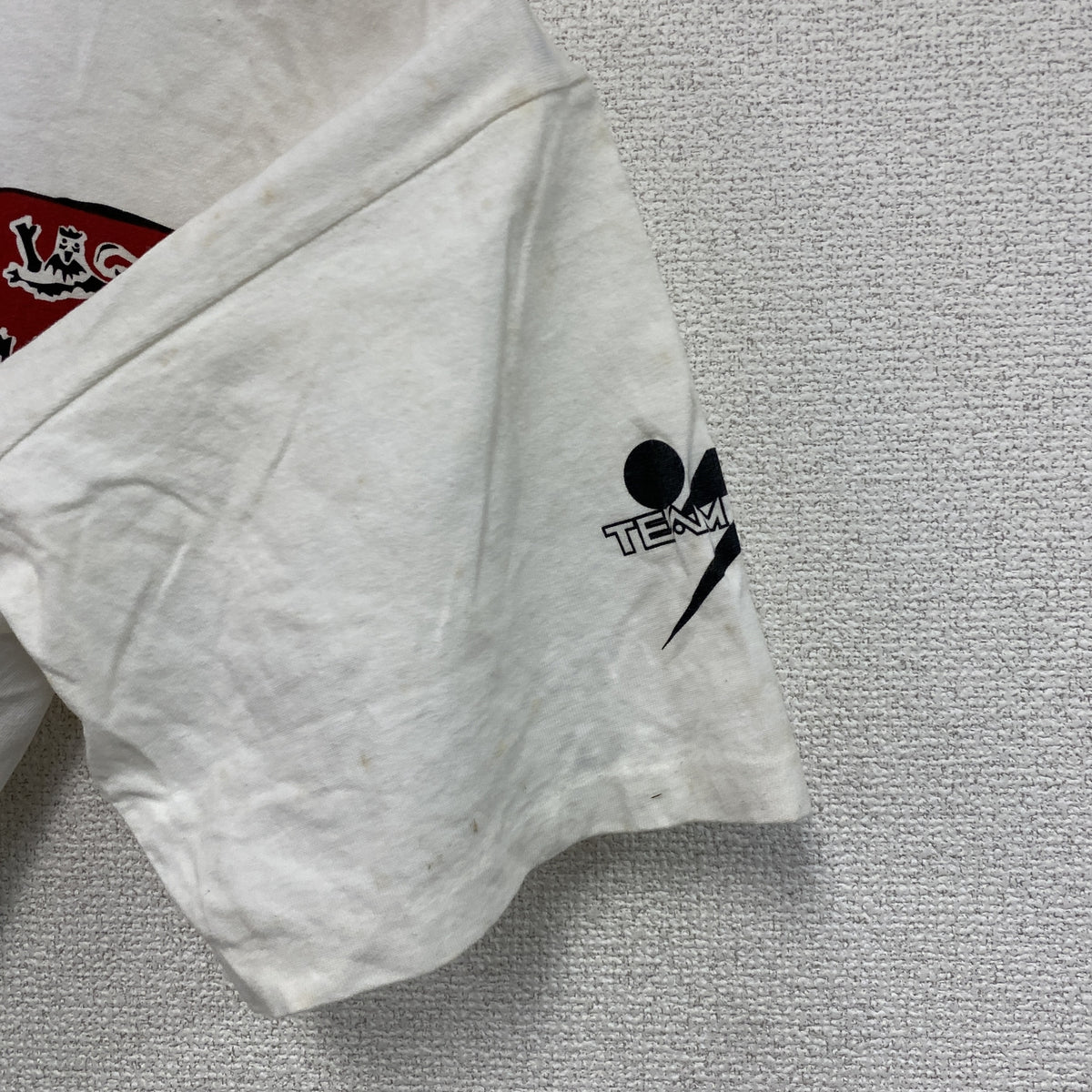 TEAM GEAR　サッカーワールドカップ　イングランド代表　半袖プリントTシャツ　シングルステッチ　ヴィンテージ　白　ホワイト　Lサイズ　古着