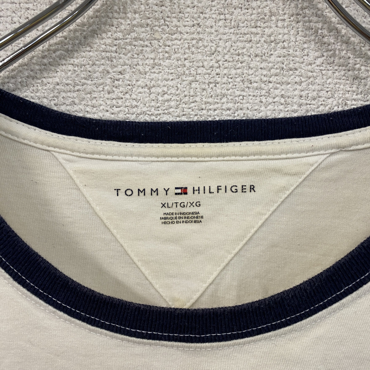 TOMMY HILFIGER　トミーヒルフィガー　半袖Tシャツ　ロゴ　白　ホワイト　XLサイズ　古着