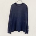 Champion　チャンピオン　長袖プリントTシャツ/ロンT　目無し　紺　ネイビー　Lサイズ　古着