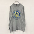 90s～　Signal Sports　シグナルスポーツ　長袖Tシャツ/ロンT　アーチプリント　3連プリント　ヴィンテージ　灰色　グレー　Lサイズ カットソー メンズ コットン 古着