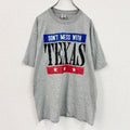 ～00s　JERZEES　ジャージーズ　TEXAS　半袖プリントTシャツ　ヴィンテージ　グレー　灰色　XLサイズ　古着