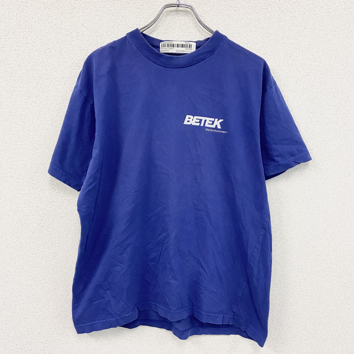 T-TIME　BETEK　ベーテック　半袖プリントTシャツ　企業T　青　ブルー　XLサイズ　古着