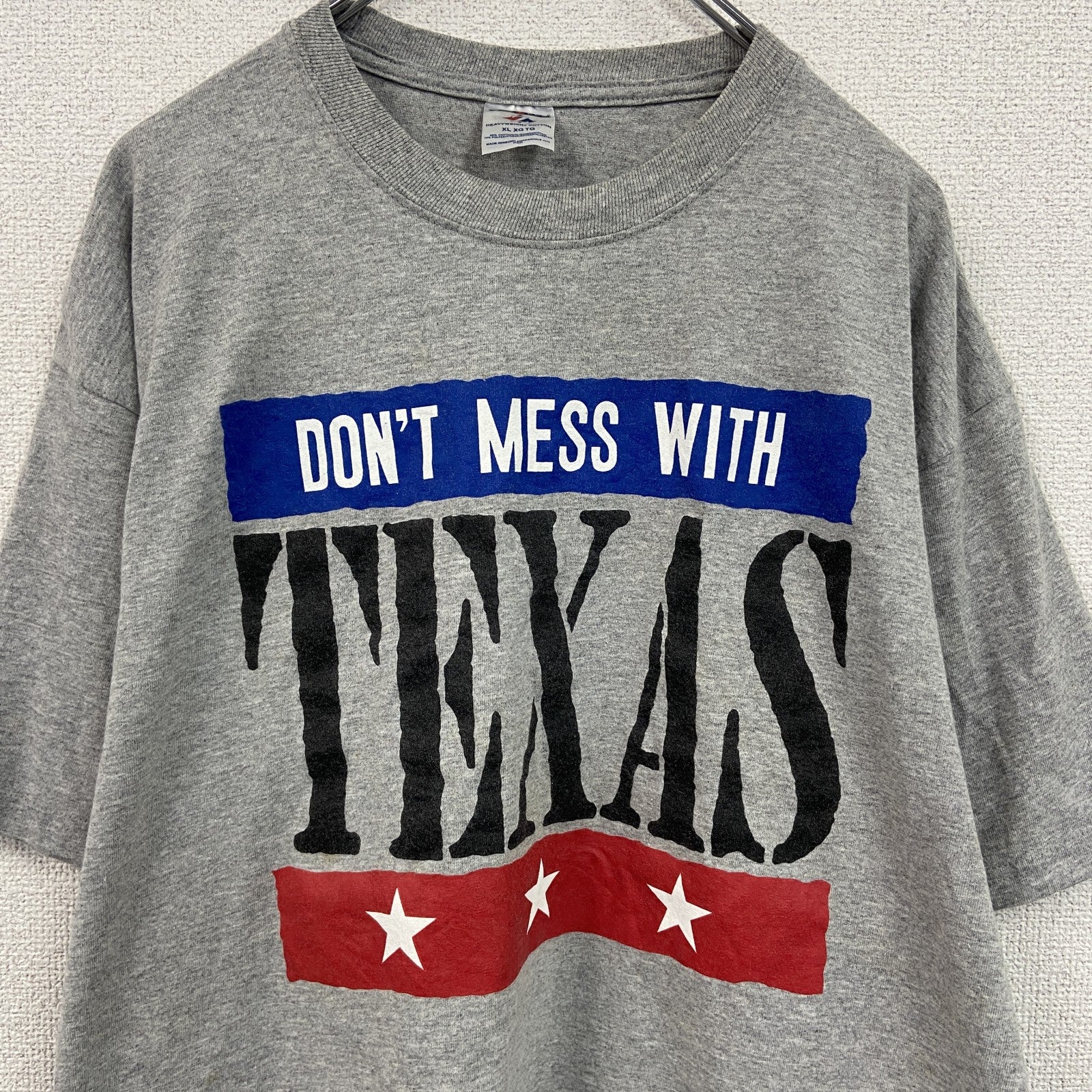 ～00s　JERZEES　ジャージーズ　TEXAS　半袖プリントTシャツ　ヴィンテージ　グレー　灰色　XLサイズ　古着