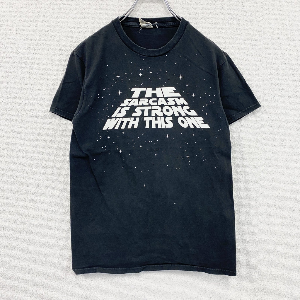 DELTA PRO WEIGHT　半袖プリントTシャツ　パロディT　黒　ブラック　Sサイズ　古着