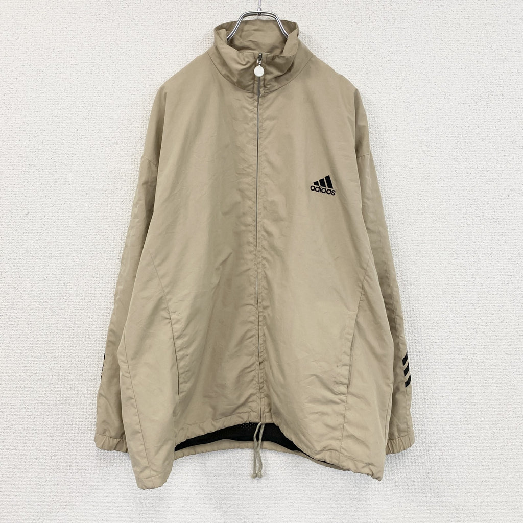 ～00s　adidas　アディダス　フルジップジャケット　パフォーマンスロゴ　ヴィンテージ　ベージュ　Lサイズ　古着