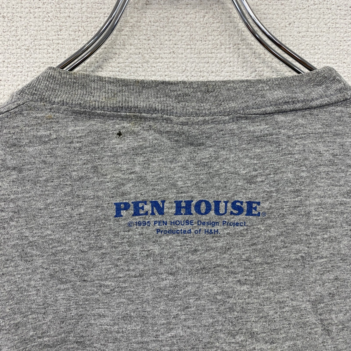 90s～　Signal Sports　シグナルスポーツ　長袖Tシャツ/ロンT　アーチプリント　3連プリント　ヴィンテージ　灰色　グレー　Lサイズ カットソー メンズ コットン 古着