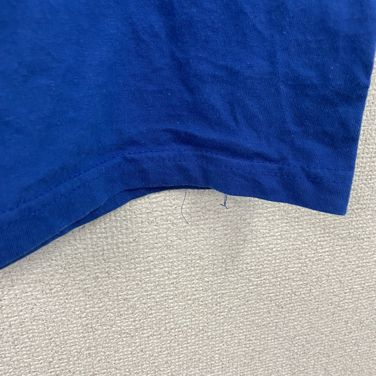 Champ　半袖プリントTシャツ　青　ブルー　Lサイズ　古着