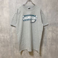 NFL　SUPER BOWL　フィラデルフィアイーグルス　半袖プリントTシャツ　グレー　灰色　アメフト　Lサイズ　古着