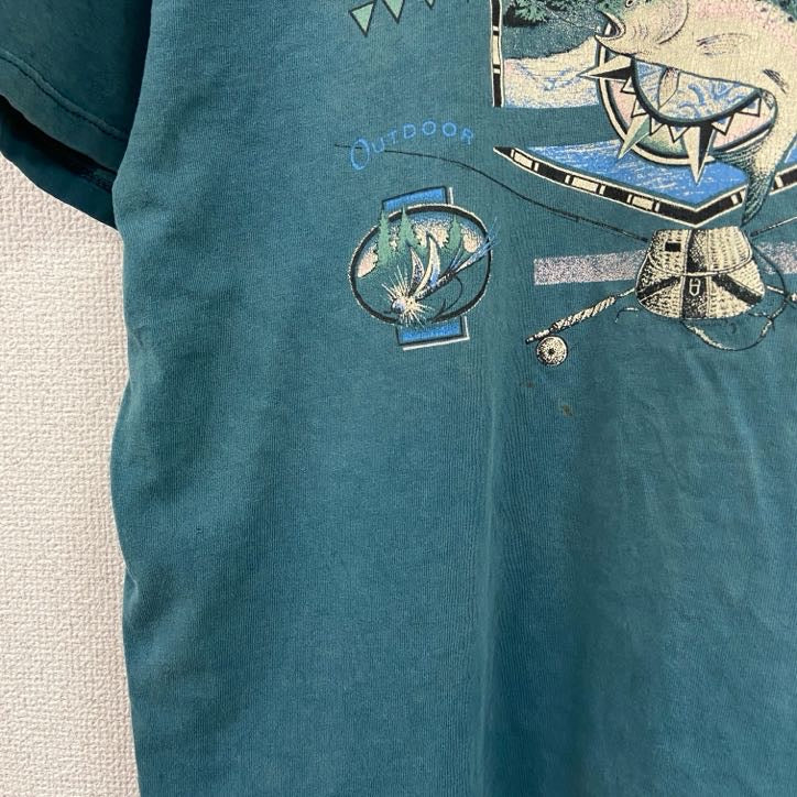 ～90s　JERZEES　ジャージーズ　半袖プリントTシャツ　ヴィンテージ　緑　グリーン　XLサイズ　古着