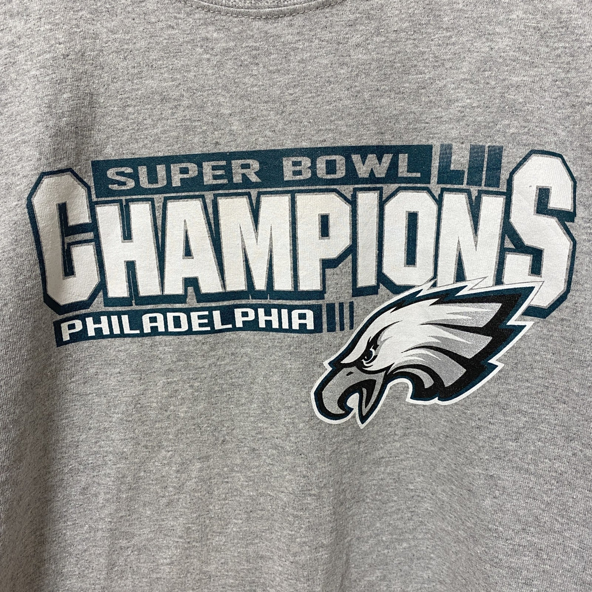 NFL　SUPER BOWL　フィラデルフィアイーグルス　半袖プリントTシャツ　グレー　灰色　アメフト　Lサイズ　古着