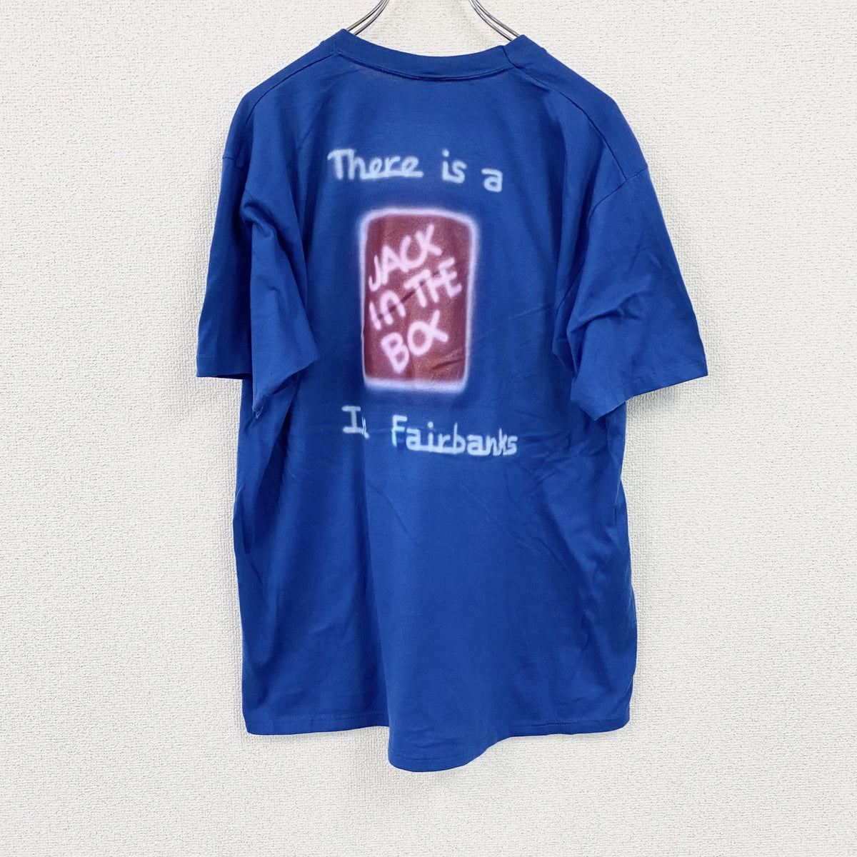 JERZEES　ジャージーズ　半袖プリントTシャツ　シングルステッチ　ヴィンテージ　青　ブルー　2XLサイズ カットソー メンズ コットン 古着