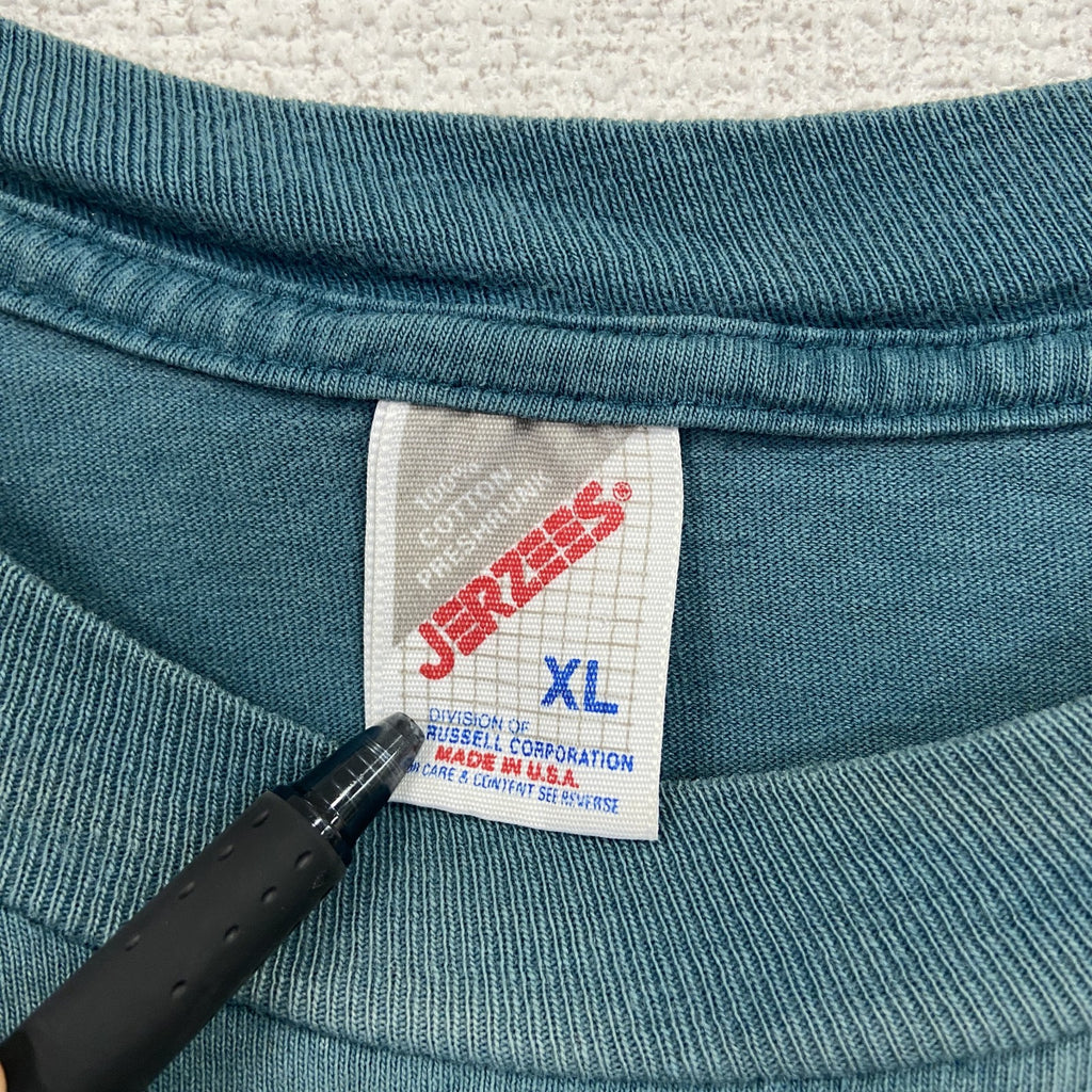 ～90s　JERZEES　ジャージーズ　半袖プリントTシャツ　ヴィンテージ　緑　グリーン　XLサイズ　古着
