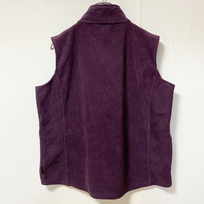 古着 used　WOOLRICH　ウールリッチ　ハイネックフリースベスト　無地　シンプル　ノームコア　紫　パープル　Lサイズ