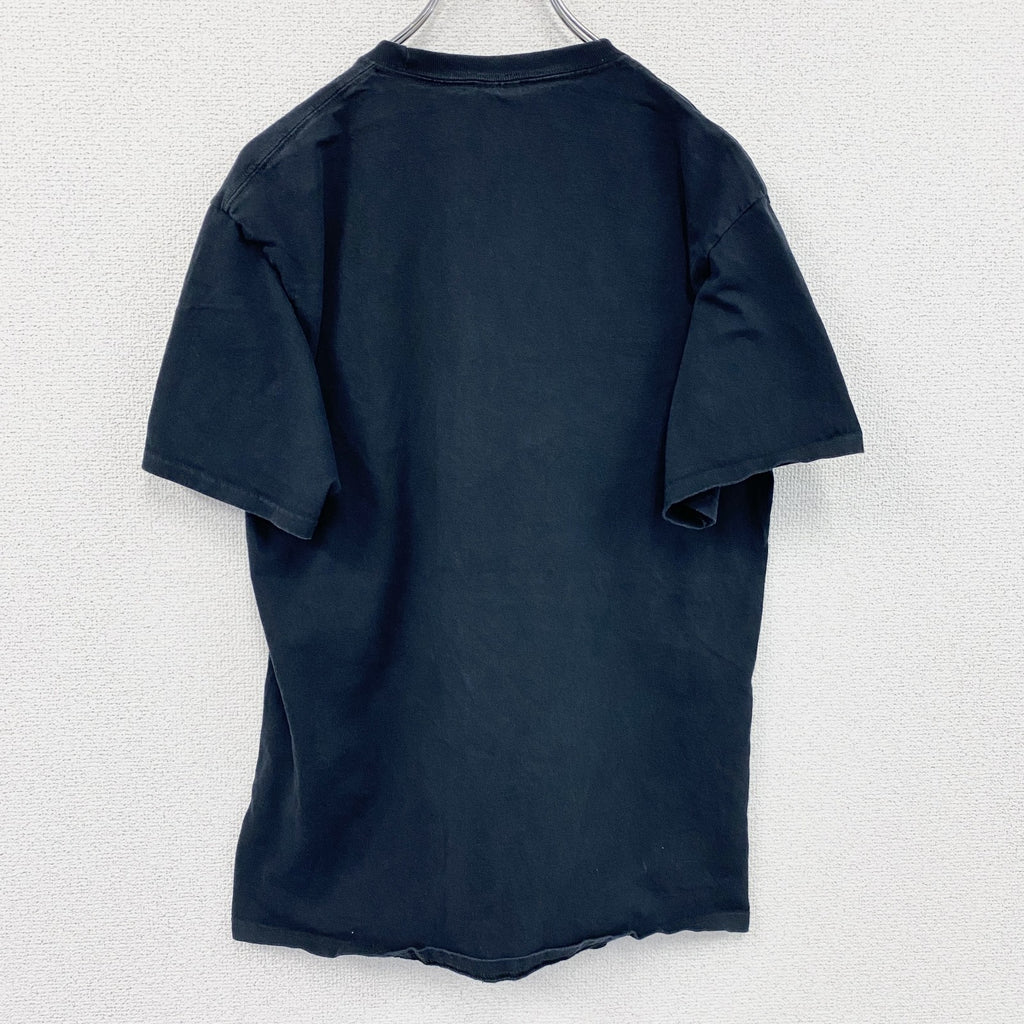 PORT＆COMPANY　半袖プリントメッセージTシャツ　S.W.A.T　英字プリント 　黒　ブラック　Mサイズ　古着