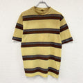 Mojave of California　半袖プリントTシャツ　シングルステッチ　ボーダー　黄色　イエロー　Lサイズ　古着