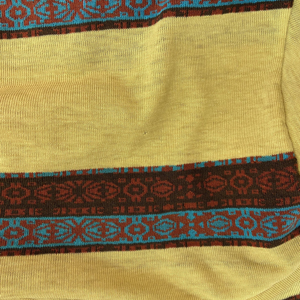Mojave of California　半袖プリントTシャツ　シングルステッチ　ボーダー　黄色　イエロー　Lサイズ　古着