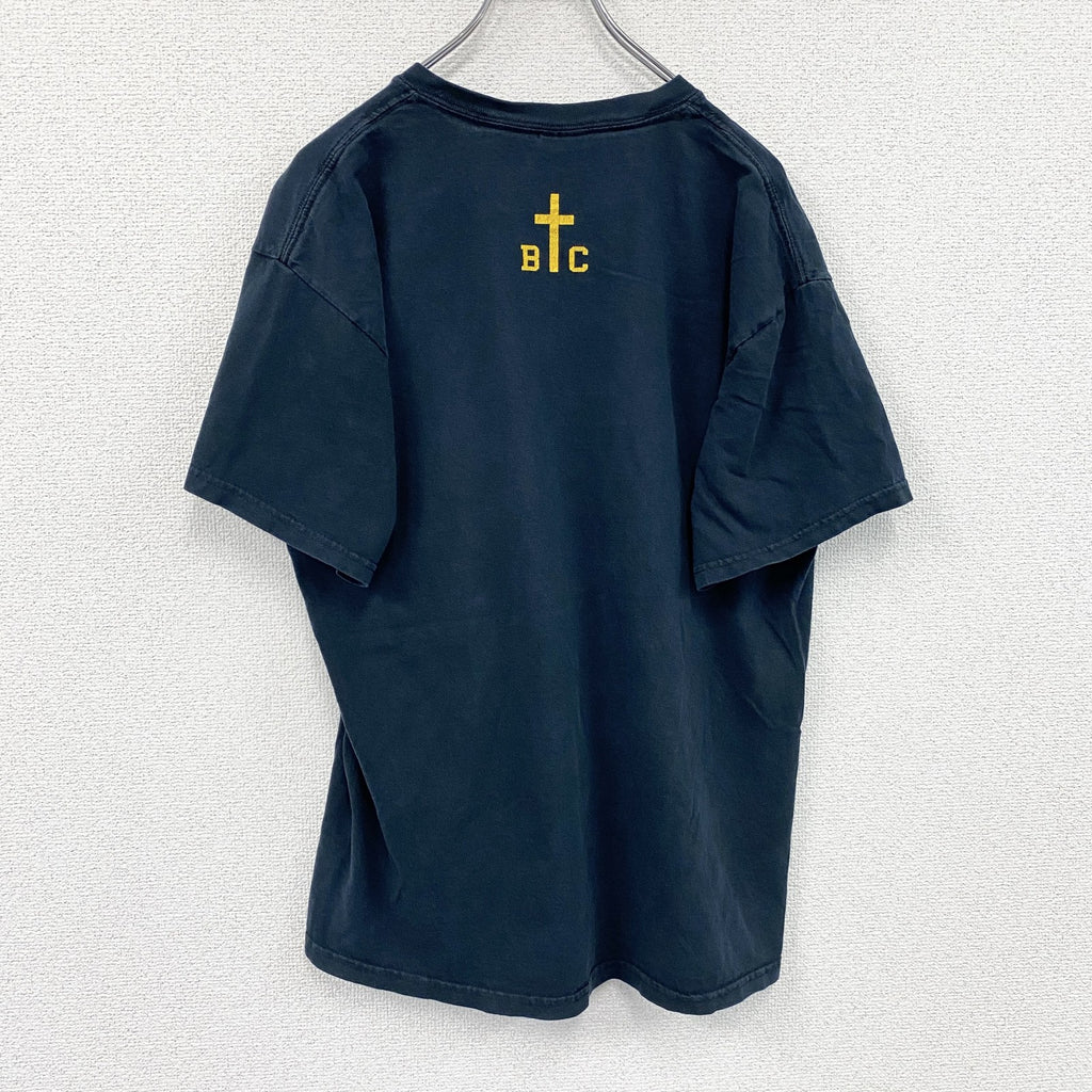 00s　GILDAN　ギルダン　半袖プリントTシャツ　VIKING　ヴィンテージ　紺　ネイビー　Lサイズ　古着