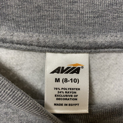 古着 used　AVIA　長袖スウェット　トレーナー　サイドライン　シンプル　グレー　灰色　秋冬服　Mサイズ