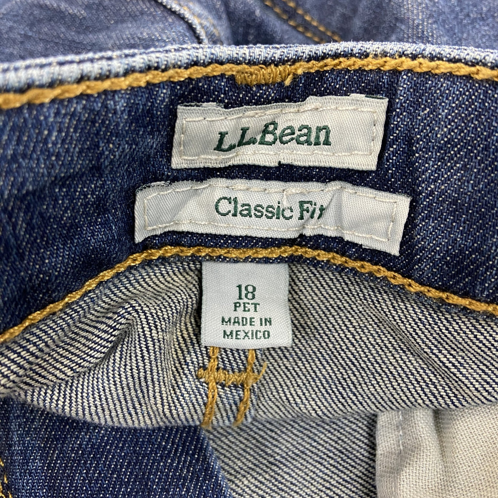 L.L.Bean　エルエルビーン　デニムパンツ/ジーンズ　ジップフライ　インディゴ　18PETサイズ　古着