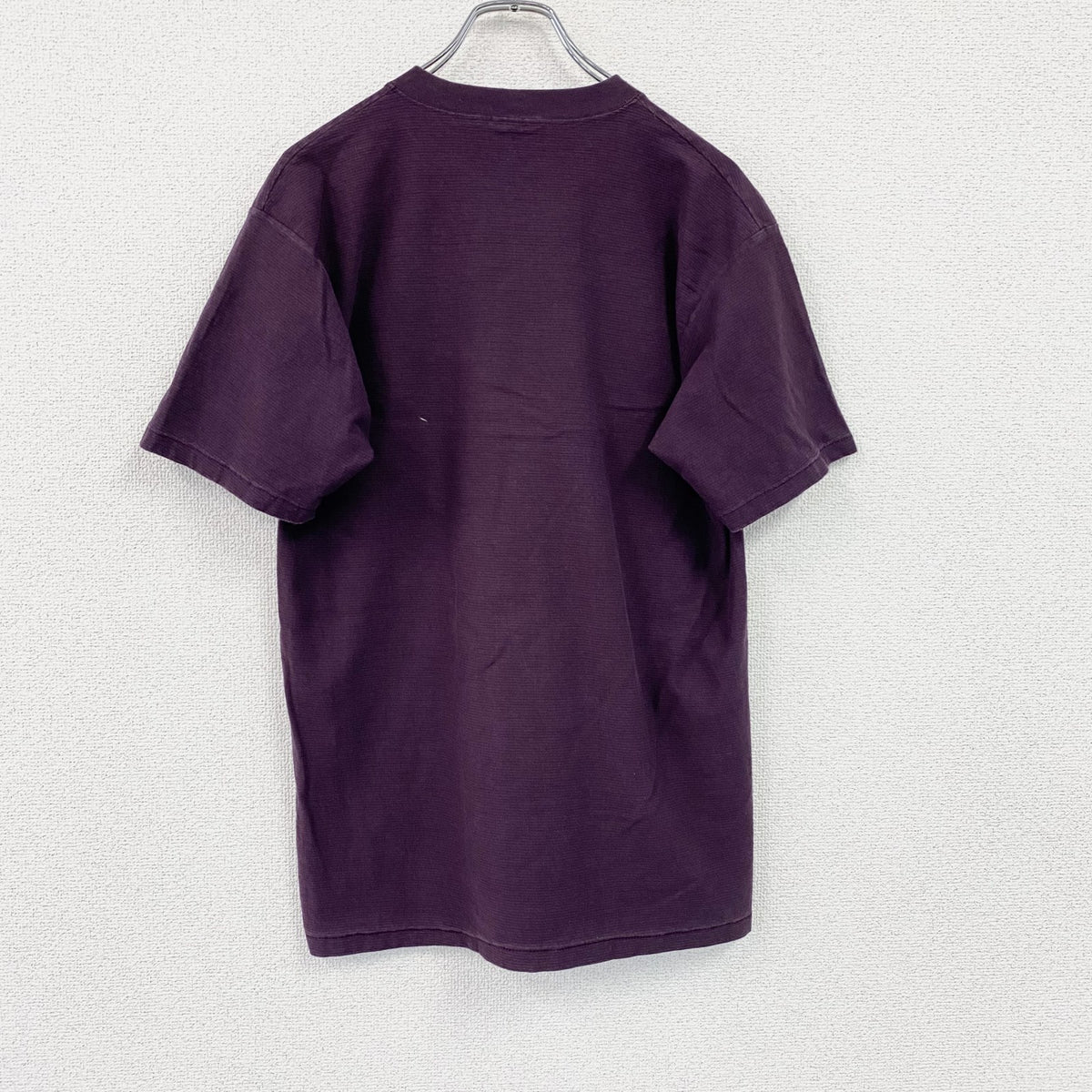 ONEITA　半袖プリントTシャツ　シングルステッチ　ヴィンテージ　紫　パープル　Lサイズ カットソー メンズ コットン 古着