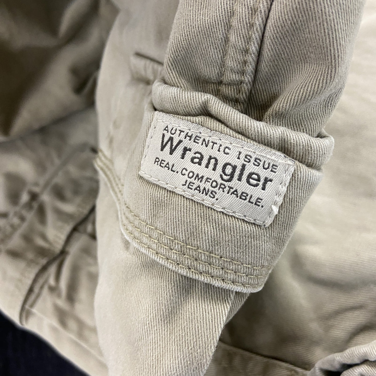 ～00s　Wrangler　ラングラー　カーゴパンツ　ジップフライ　フリースライナー　ヴィンテージ　ベージュ　W38サイズ　古着