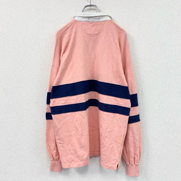FRED PERRY　フレッドペリー　長袖ラガーシャツ　ピンク　40サイズ　古着