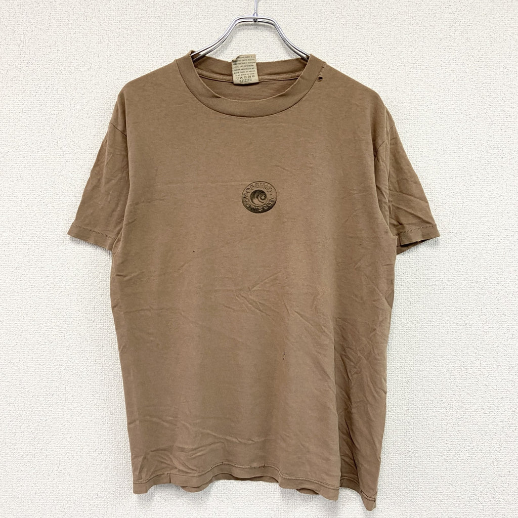 Mossimo　半袖プリントTシャツ　シングルステッチ　茶色　ブラウン　Sサイズ　古着