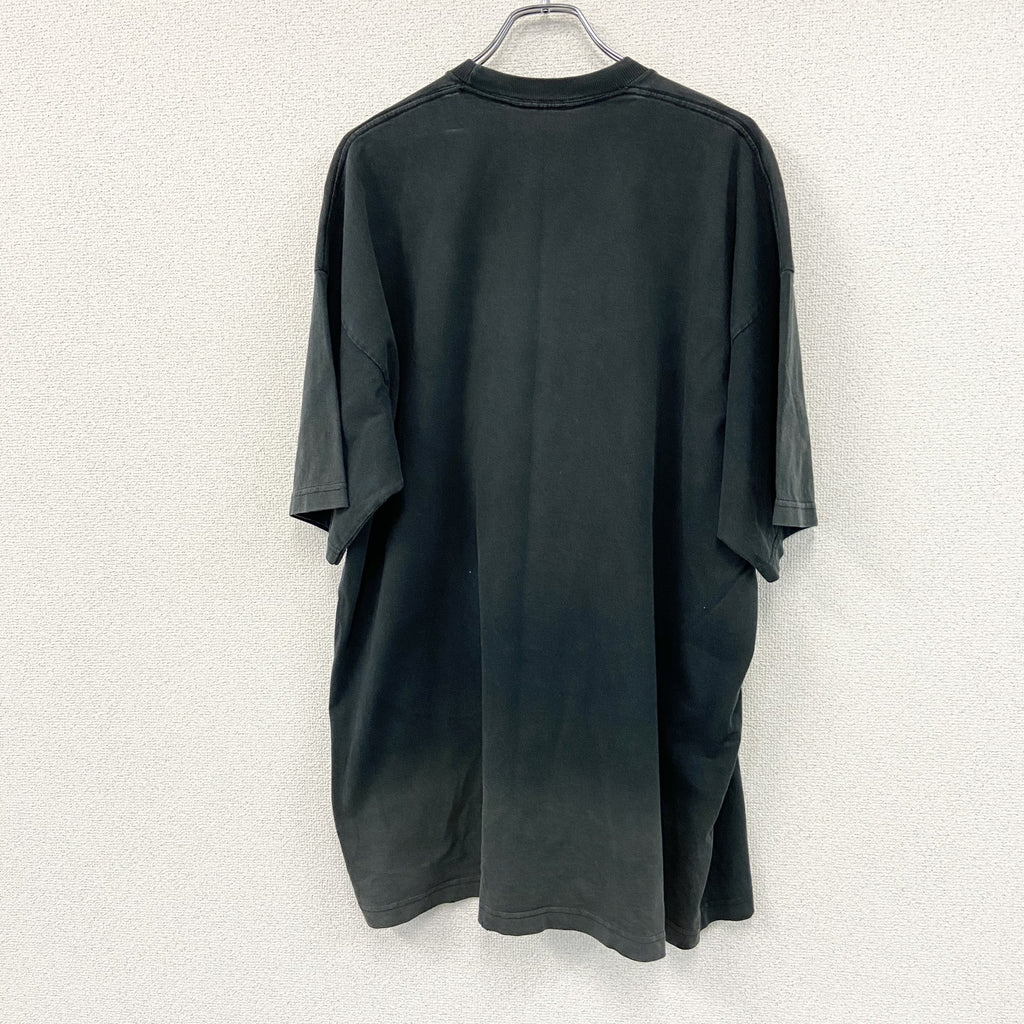 00s　13Karat　半袖プリントTシャツ　デカロゴ　フェード　クルーネック　ヴィンテージ　黒　ブラック　3Xサイズ　古着