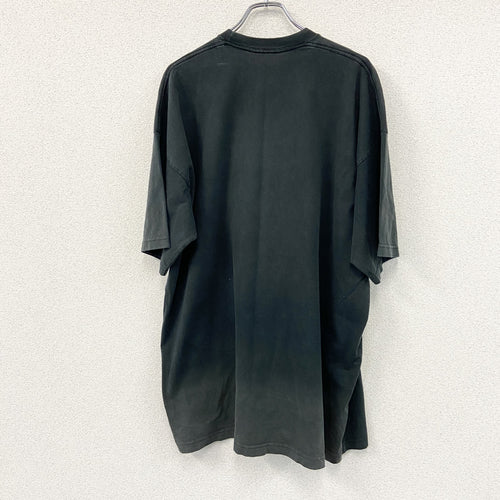 00s　13Karat　半袖プリントTシャツ　デカロゴ　フェード　クルーネック　ヴィンテージ　黒　ブラック　3Xサイズ　古着